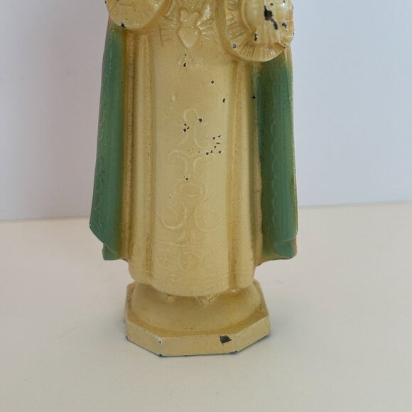 D C Overbagh Infant Of Prague Figurine Statue Catholic Statue Cast Metal 5" Vtg - Picture 3 of 16
